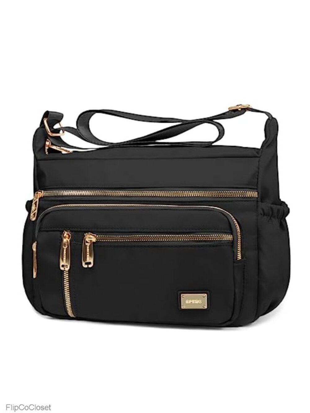 NPBAG Water-Resistant Polyester Crossbody Bag Multi-Pocket Messenger